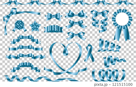 Ribbon set 2, 5 light blue 121515100