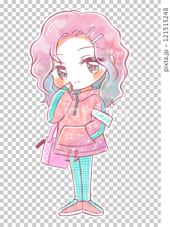 ポップでかわいいデフォルメイラスト・アマビエ擬人化 ポップでかわいいデフォルメイラスト・アマビエ擬人化 121515248