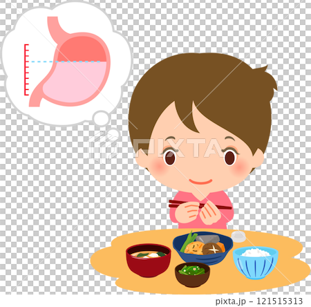 A woman who eats meals while making sure she is only 70% full A woman who eats meals while making sure she is only 70% full 121515313