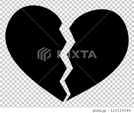 破碎的心圖標黑色 121515544