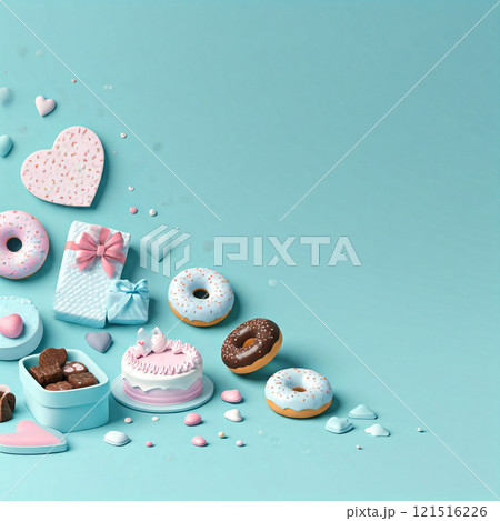 ラブリースイーツ ハート パステルカラー ラブリースイーツ ハート パステルカラー 121516226