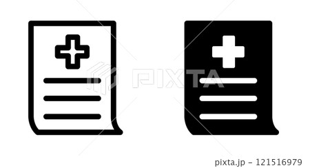 Medical Report icon design template Medical Report icon design template 121516979