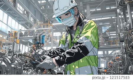 設備点検をする作業員
