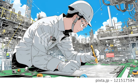 設備点検をする作業員