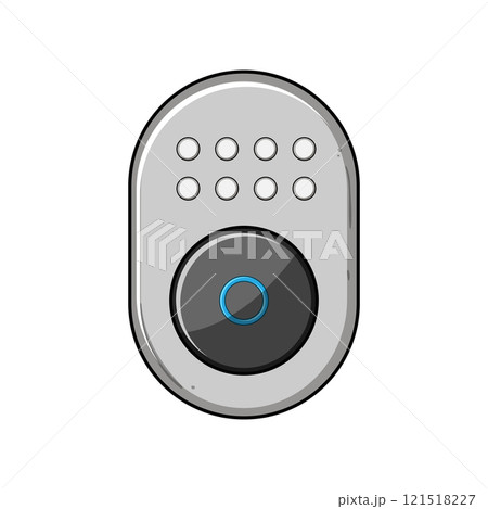 access facial recognition lock cartoon vector illustration access facial recognition lock cartoon vector illustration 121518227
