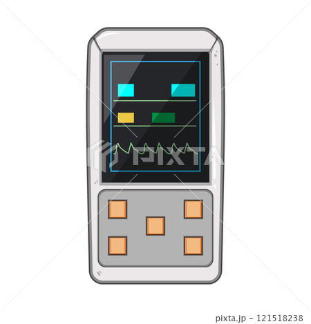 portable ekg monitor cartoon vector illustration portable ekg monitor cartoon vector illustration 121518238