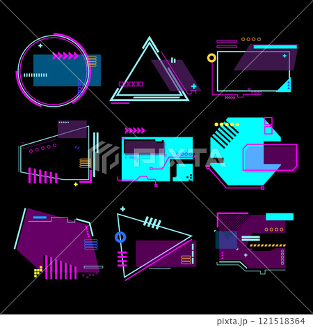 tech banner set cartoon vector illustration tech banner set cartoon vector illustration 121518364