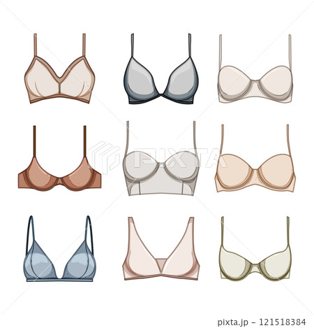 bra modern set cartoon vector illustration 121518384