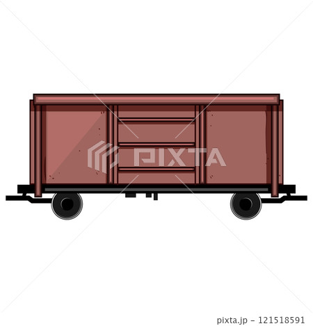 cargo coal wagon cartoon vector illustration cargo coal wagon cartoon vector illustration 121518591