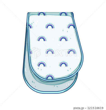 infant burp cloths cartoon vector illustration infant burp cloths cartoon vector illustration 121518619