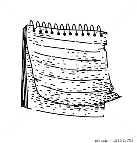 editor notepad sketch hand drawn vector 121518702