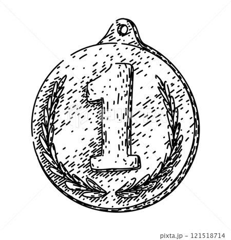 bronze medal sketch hand drawn vector 121518714
