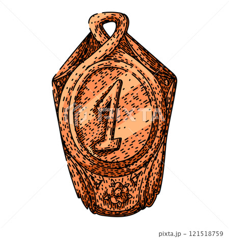 victory medal sketch hand drawn vector 121518759