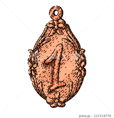 award medal sketch hand drawn vector 121518770