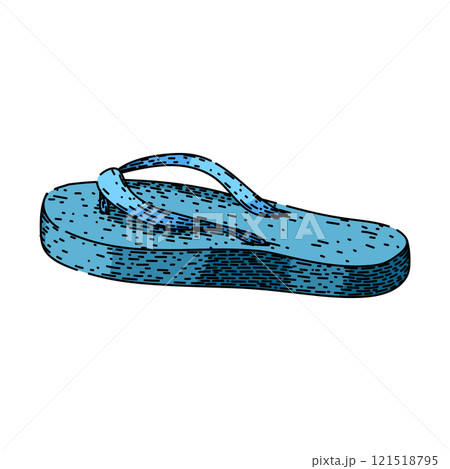 casual flip flops sketch hand drawn vector 121518795