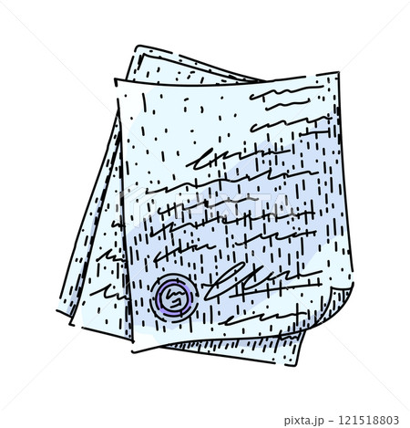 clause contract sketch hand drawn vector 121518803