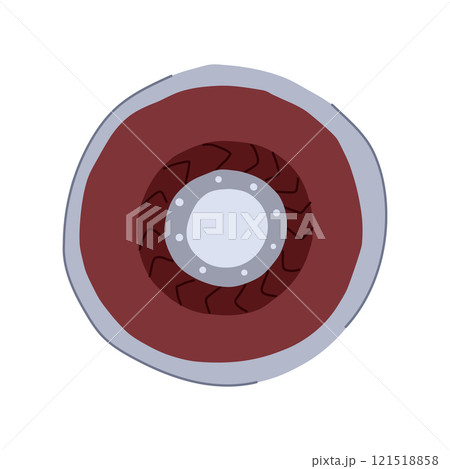 protection viking shield cartoon vector illustration 121518858