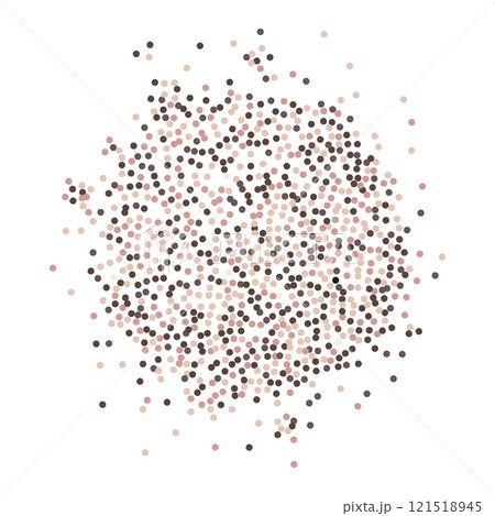Circle created from brown dotted particles Circle created from brown dotted particles 121518945