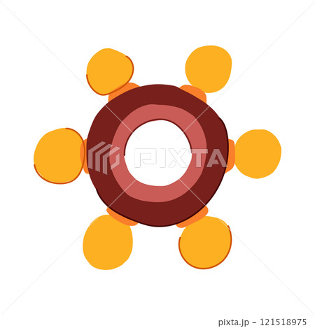 safe teething ring cartoon vector illustration 121518975