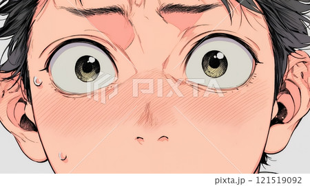 想定外のことを目にして驚いている様子 想定外のことを目にして驚いている様子 121519092