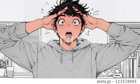 想定外のことを目にして驚いている様子