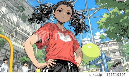 生意気な（挑戦的・自信満々・勝ち誇った）顔をしている女の子