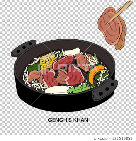 北海道成吉思汗線描插圖 121519852