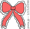 Valentine cute doodle ribbon bow illustration by hand drawn. 121520398