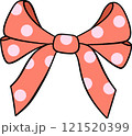 Valentine cute doodle ribbon bow illustration by hand drawn. 121520399