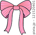 Valentine cute doodle ribbon bow illustration by hand drawn. 121520401