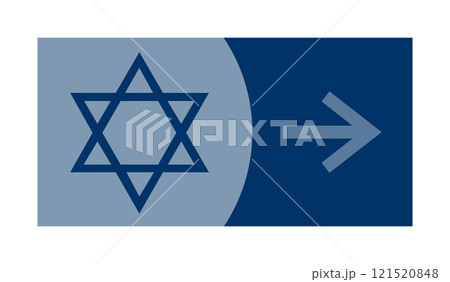 Direction sign on a panel 121520848