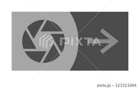 Direction sign on a panel 121521004