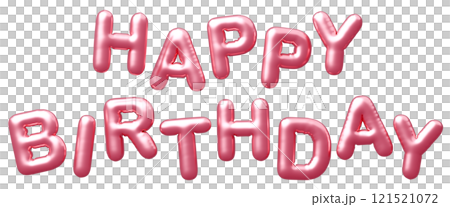 3D image_balloon_HAPPY BIRTHDAY_pink 3D image_balloon_HAPPY BIRTHDAY_pink 121521072