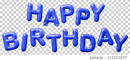 3D image_balloon_HAPPY BIRTHDAY_blue 121521077