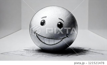 Rolling laughing emoji ball on white background. 121521478