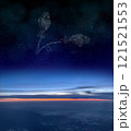 夜空に浮かぶ魚座（星座イラスト） 121521553