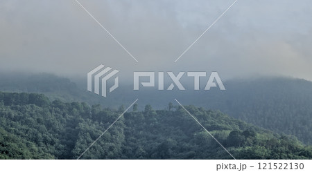 It dawns with mist in the mountains 121522130