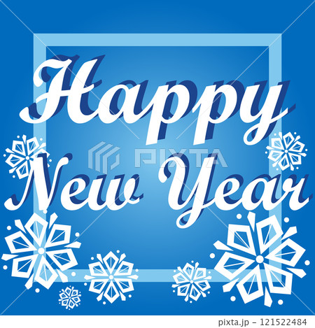 Happy New Year card. Vector template for new year celebration gift card, poster, web banner. 121522484