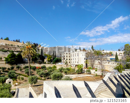 Panoramic view of the old city of Jerusalem. 121523165
