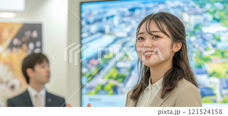 プレゼンする女性の地方創生プランナー_3 プレゼンする女性の地方創生プランナー_3 121524158