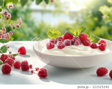 bowl of fresh yogurt 121525242