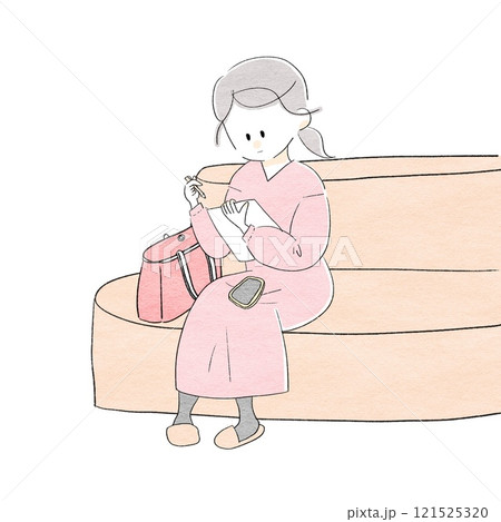 問診表を書く女性 121525320