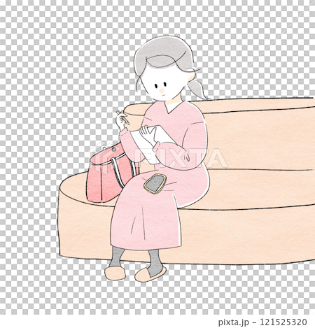 問診表を書く女性 121525320