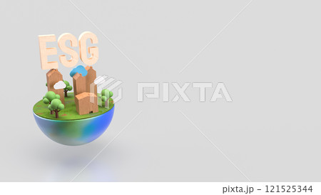The ESG or Environmental, social, and governance for eco concept 3d rendering. The ESG or Environmental, social, and governance for eco concept 3d rendering. 121525344