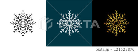 Symmetrical circular graphic for logotype, snowflake. Vector circular pattern. Color black, white, gold. Isolated design element for themes abstract geometrical modern decoration round logo template. Symmetrical circular graphic for logotype, snowflake. Vector circular pattern. Color black, white, gold. Isolated design element for themes abstract geometrical modern decoration round logo template. 121525876