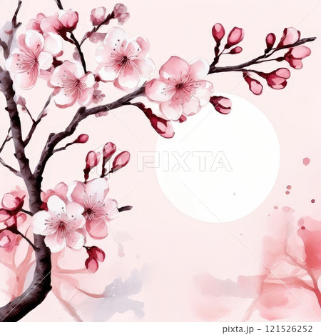 the AI Image Generator, Elegant Cherry Blossom Branch 121526252