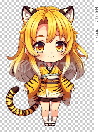 日服少女:生肖擬人化虎(生肖:虎) 日服少女:生肖擬人化虎(生肖:虎) 121526446