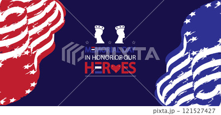 Memorial Day Heroes Illustration Design Memorial Day Heroes Illustration Design 121527427