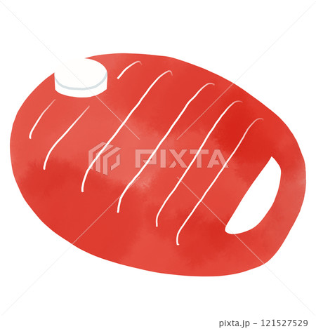 水彩風　赤い湯たんぽのイラスト 121527529