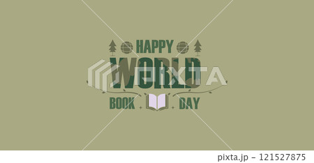Illustration of a Happy World Book Day 121527875
